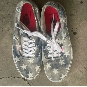 Denim Vans with stars